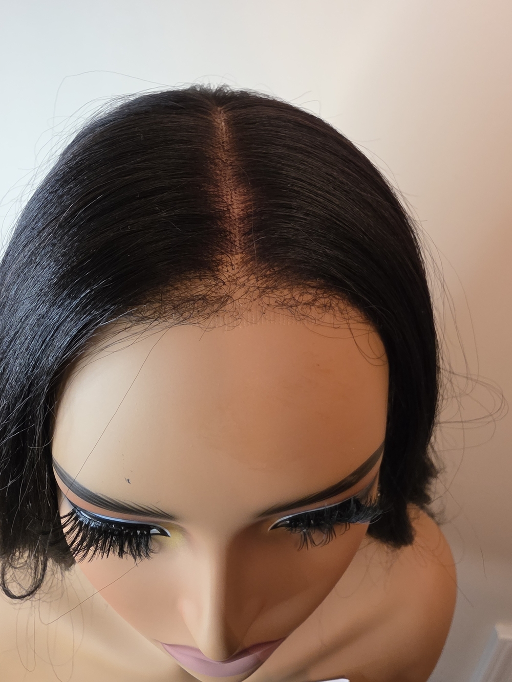 PREMIUM Natural Black Body Wave Yaki Straight With Newborn Hairline Human Hair - Picture 7 of 7